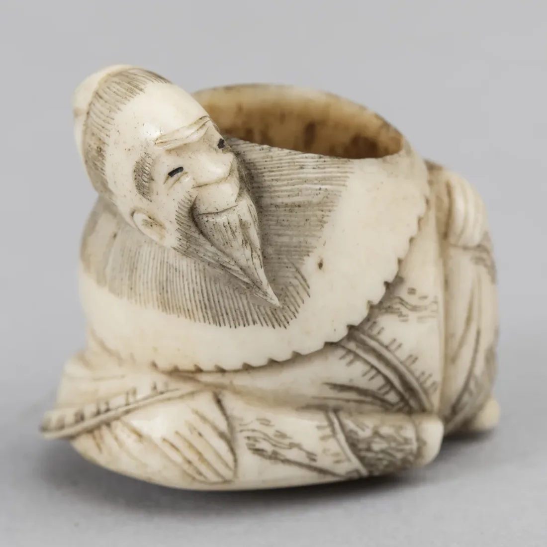 round Netsuke, ivory