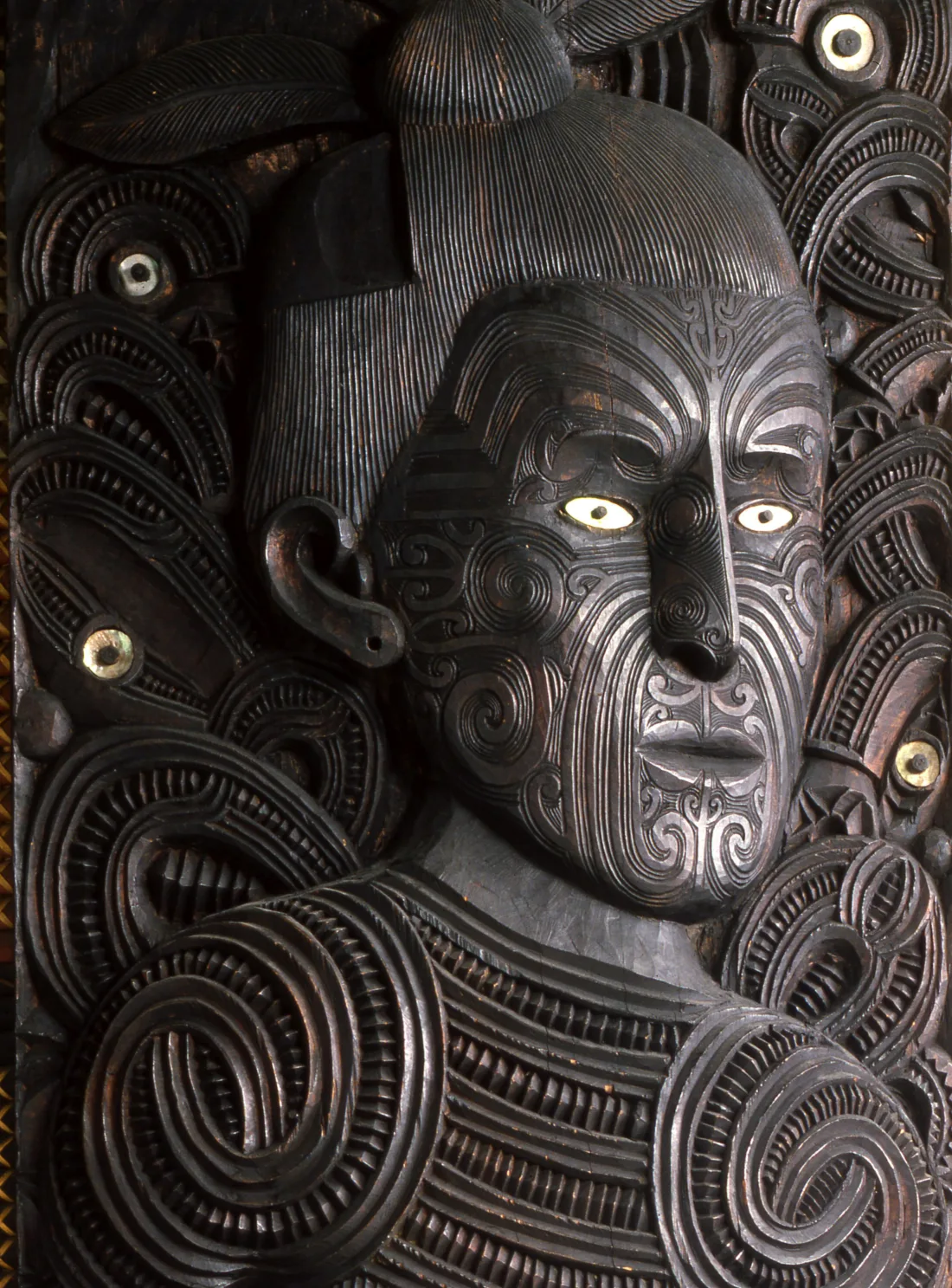 Face of the Maui, wood carving