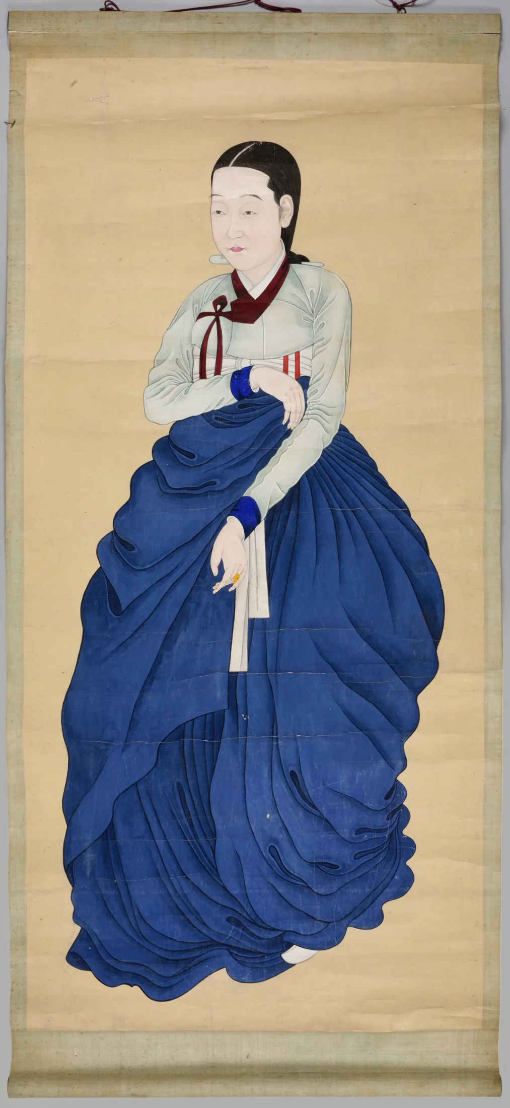 Portrait of a woman, contemporary clothing 19th century, standing