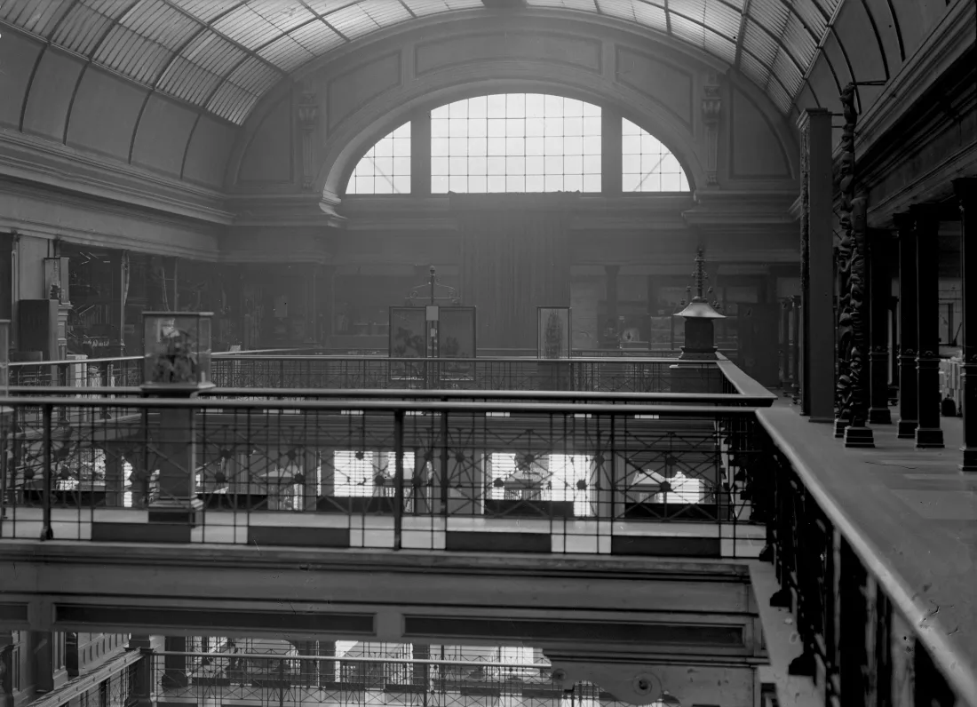 Innenansicht, Naturhistorisches Museum Hamburg um 1890, Sammlung Culturhistorisches Museum, s/w Fotografie