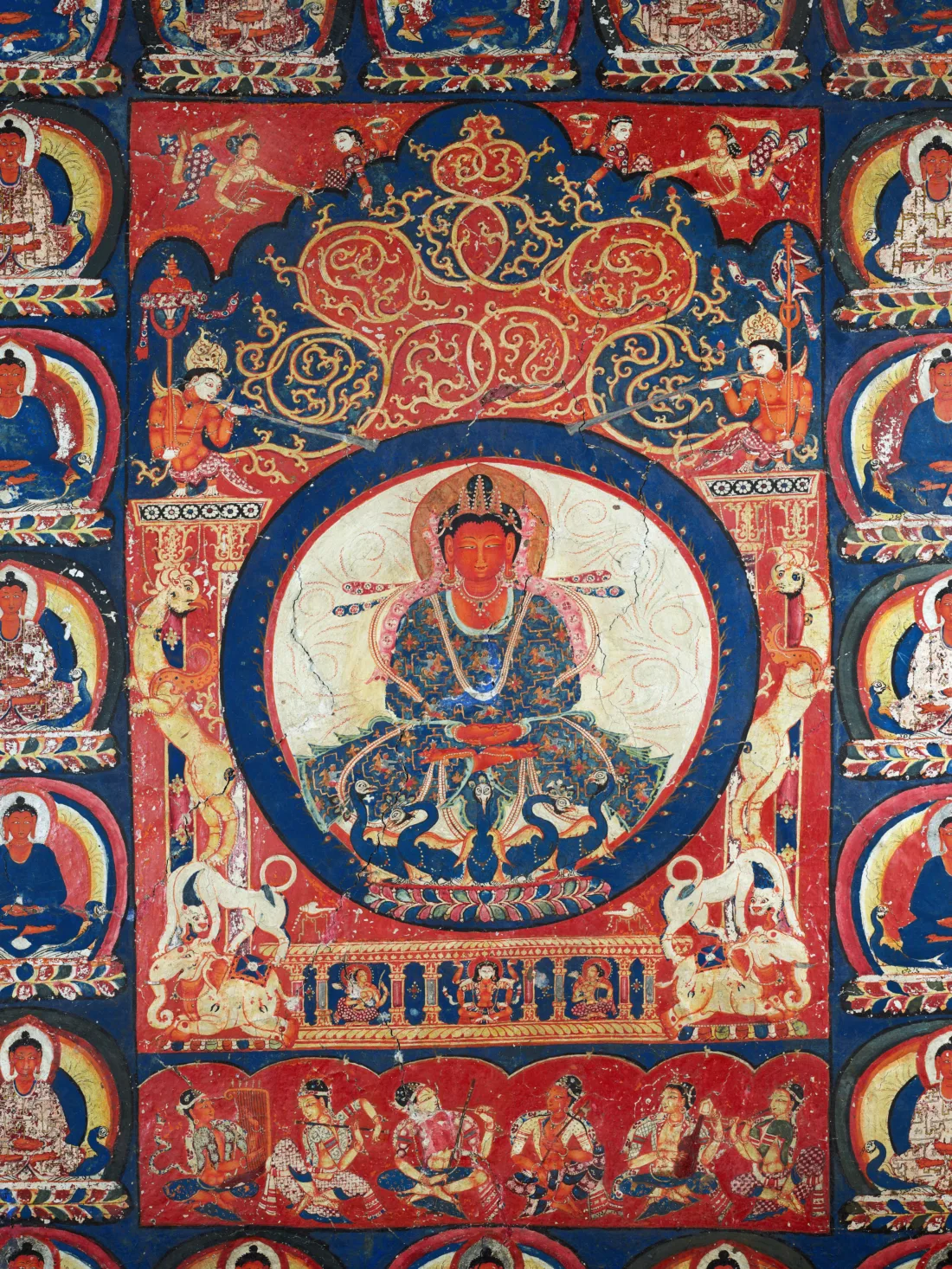 Wandmalerei Palast des Buddha Amitabha