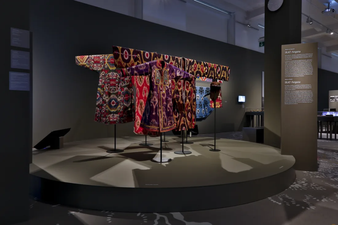 Blick in den Ausstellungsraum Steppen und Seidenstraßen