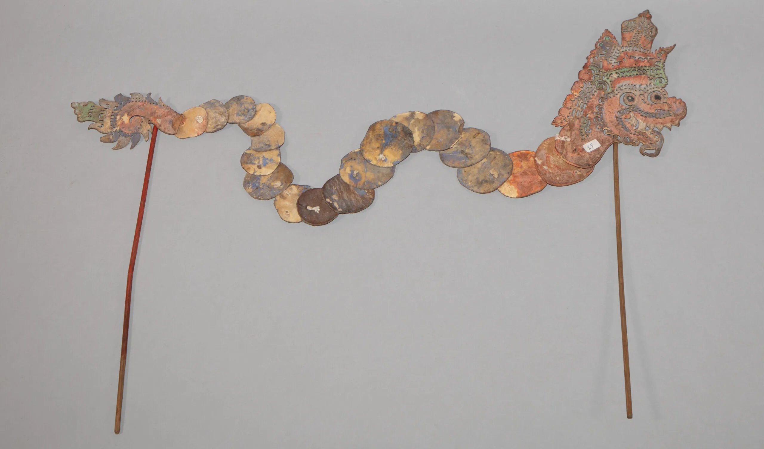 Naga, Shadow play figure, Northern Bali, Indonesia, before 1989, Indian Ocean