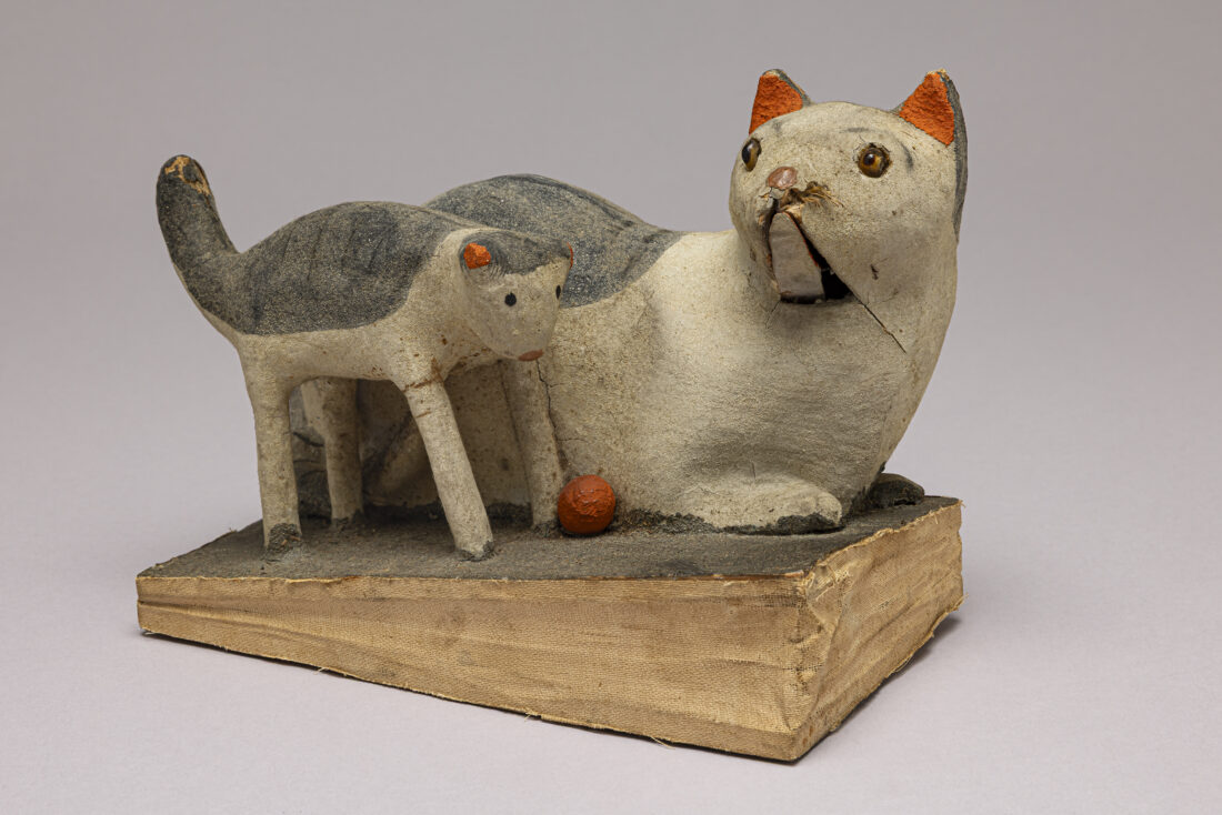 Cat with kittens, toy, Russia