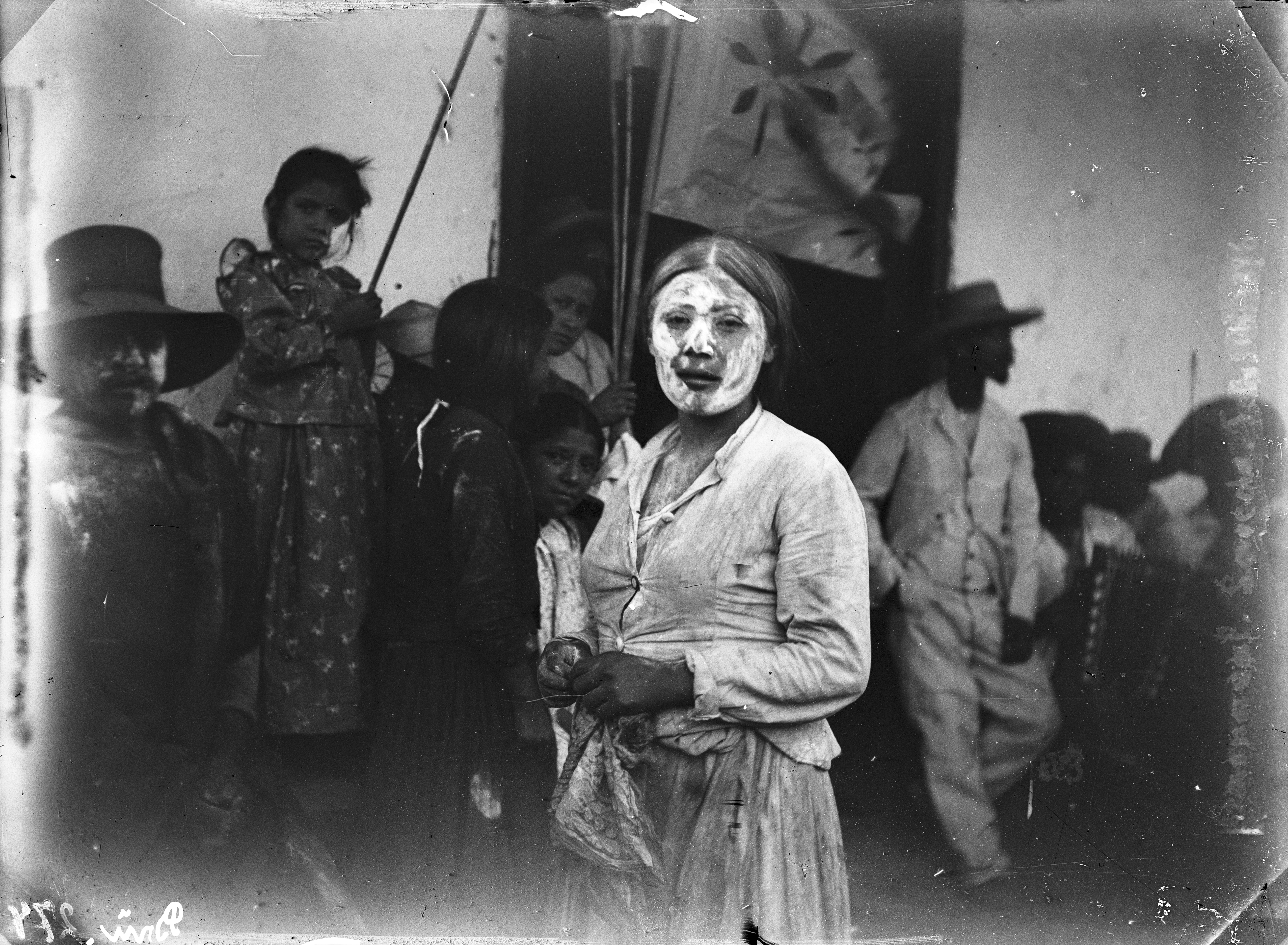 Carnival in Laredo, woman with a painted face; Northern Peru, Laredo, 1806